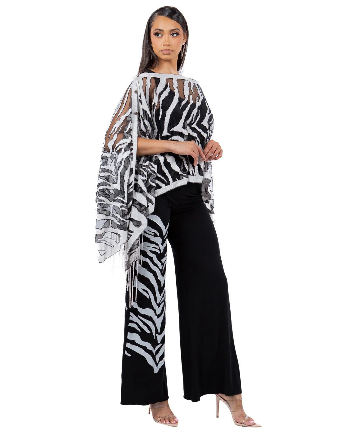 KOKOMO UNLIMITED TIGER 7-WAY SCARF 2PC PANT SET