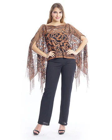 KOKOMO UNLIMITED PAISLEY 7-WAY SCARF-RUST