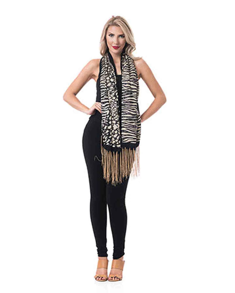 KOKOMO UNLIMITED ANIMAL COLLAGE 7-WAY SCARF