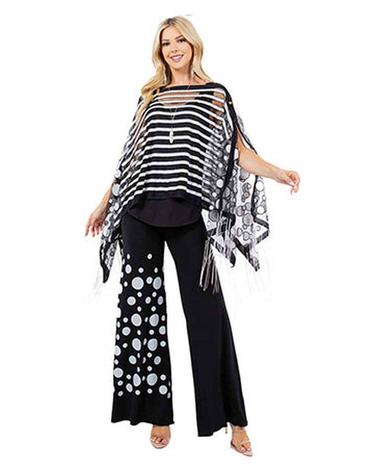 KOKOMO UNLIMITED DOTS & STRIPES 7-WAY SCARF-GOLD