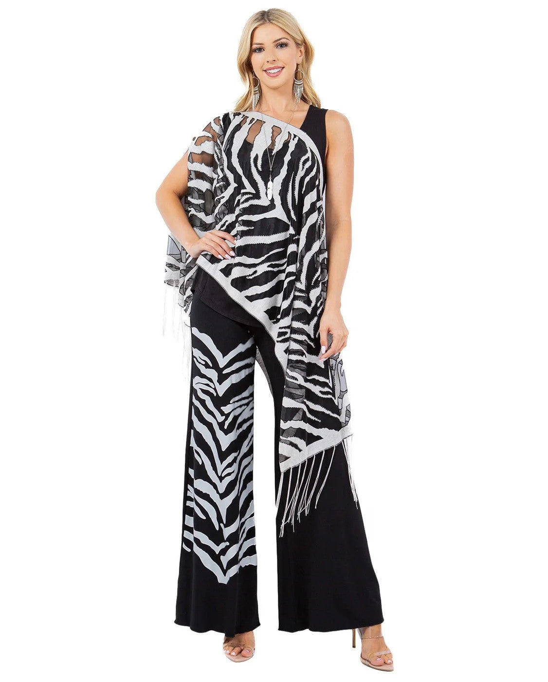 KOKOMO UNLIMITED TIGER 7-WAY SCARF 2PC PANT SET