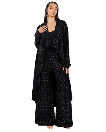 JEWEL RHINESTUD DUSTER JACKET