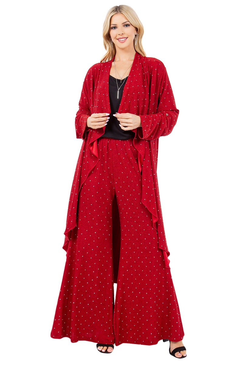 JEWEL RHINESTUD PALAZZO PANT