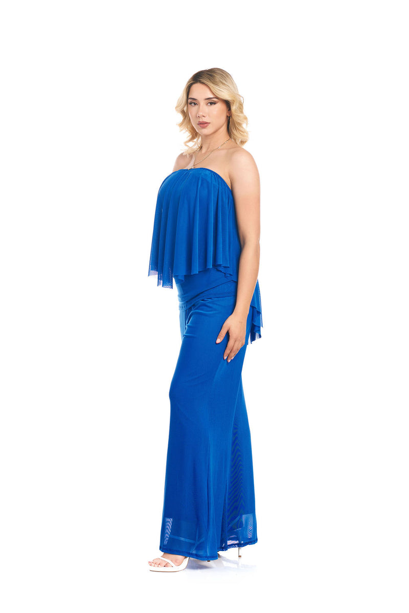 MESH SOLID PALAZZO PANT