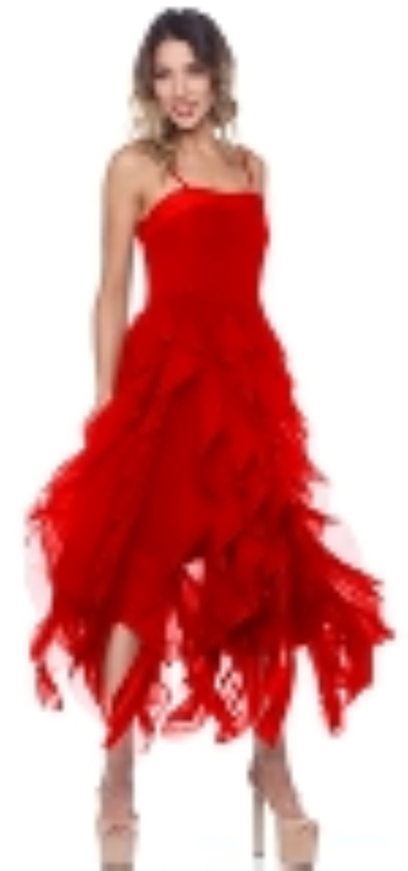 DREAM RUFFLE MESH DRESS