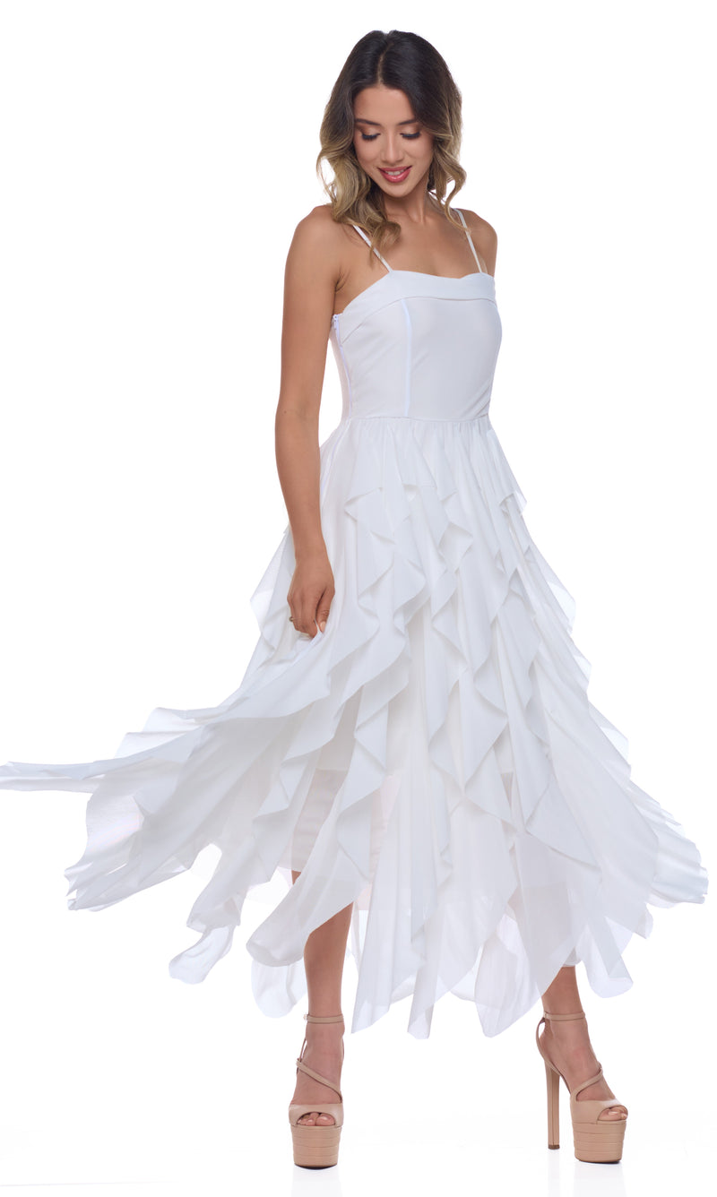 DREAM RUFFLE MESH DRESS
