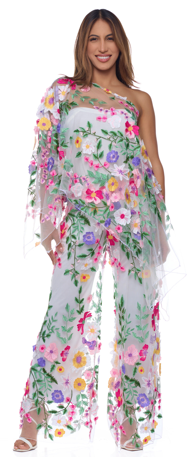 3D DIVINE FLORAL PALAZZO PANT