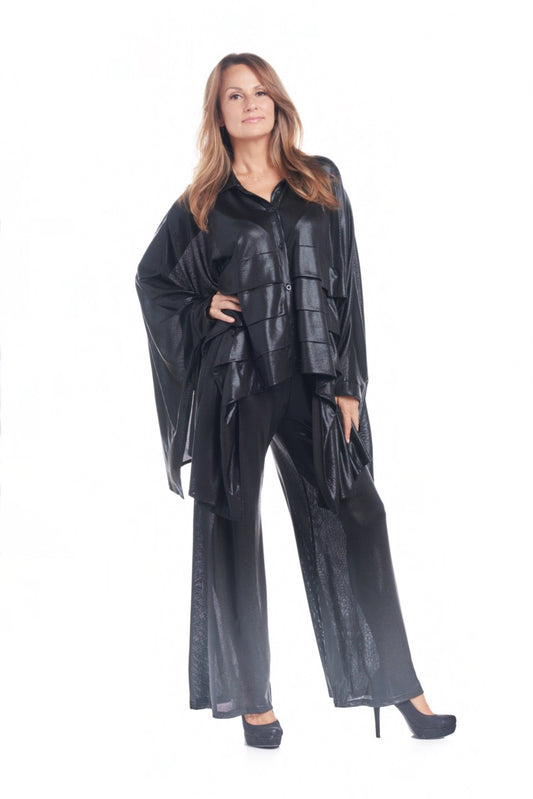 PARTY LONG SLEEVE PLEATED  TOP