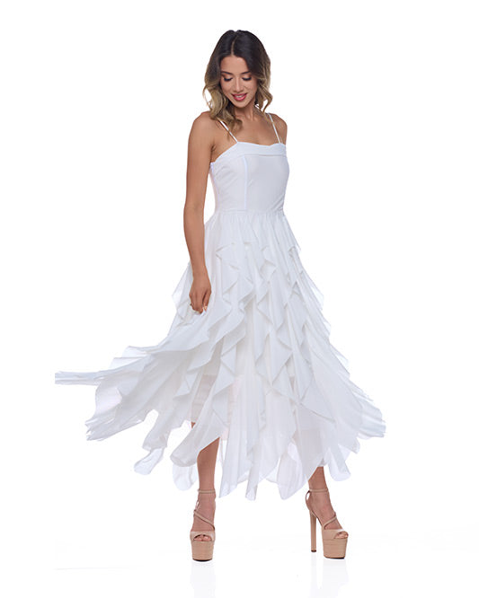 DREAM RUFFLE MESH DRESS