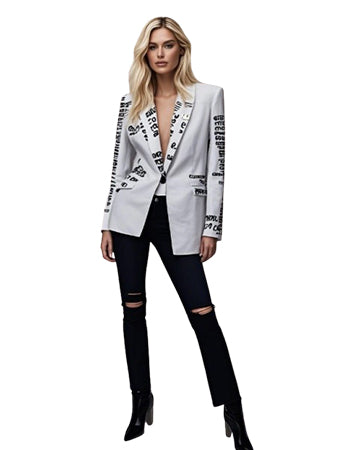 TRAVEL BLAZER DENIM-BLACK