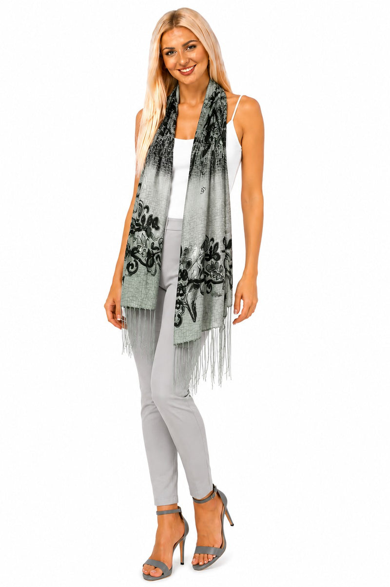 SCROLL FLOWER 7-WAY SCARF