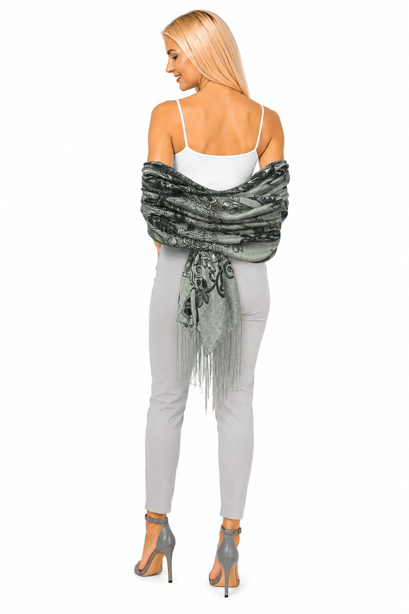 SCROLL FLOWER 7-WAY SCARF