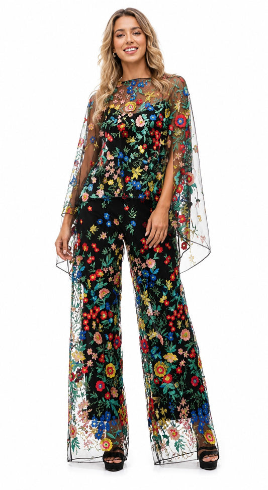 3D FLORAL BLISS PALAZZO PANT