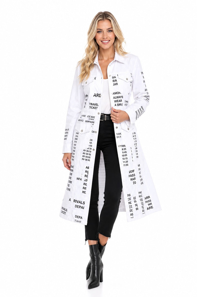 TRAVEL MAXI JACKET-DRESS DENIM BLACK