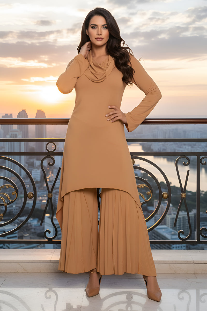 COWL-NECK TUNIC TOP/DRESS