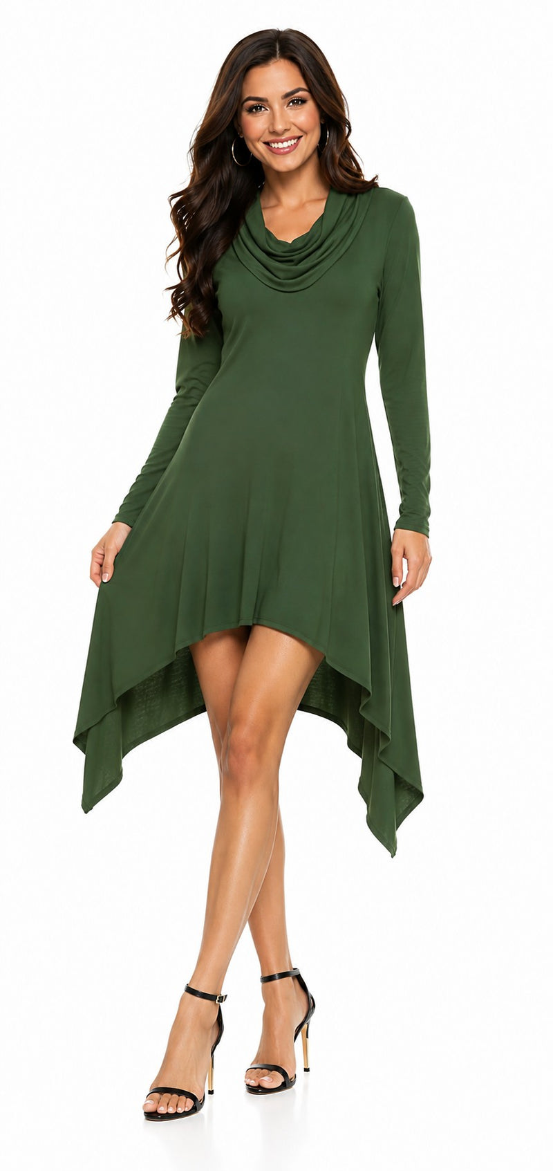 COWL-NECK TUNIC TOP/DRESS