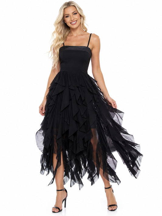 DREAM RUFFLE MESH DRESS