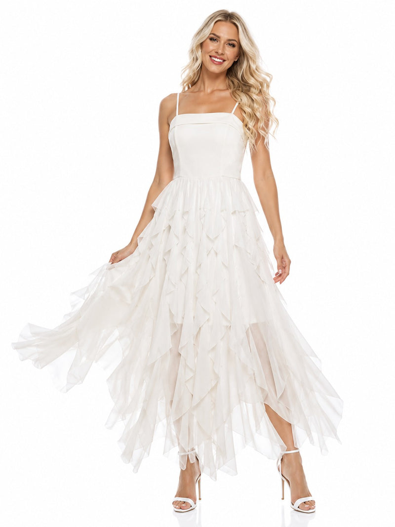 DREAM RUFFLE MESH DRESS