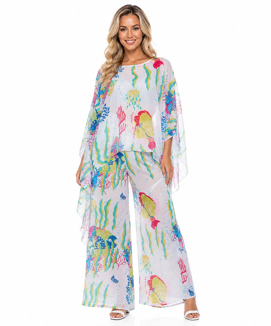 MESH KOI FISH  PALAZZO PANT