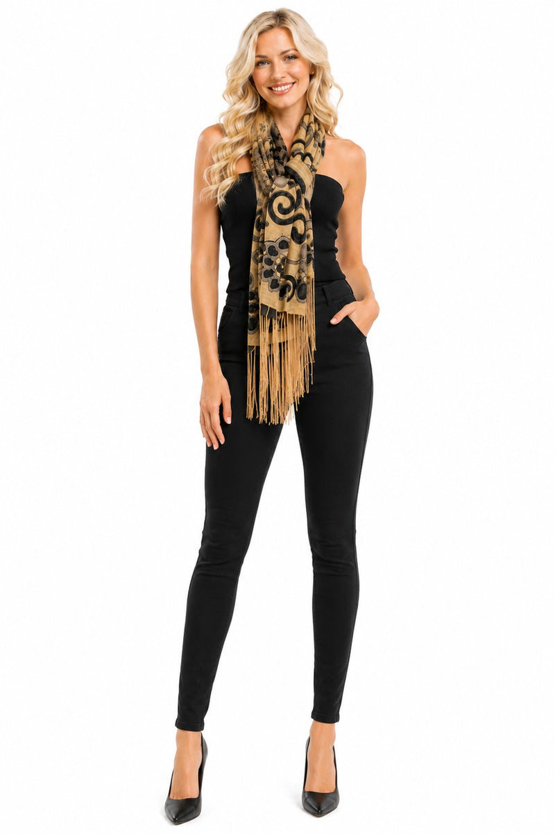 SCROLL FLOWER 7-WAY SCARF