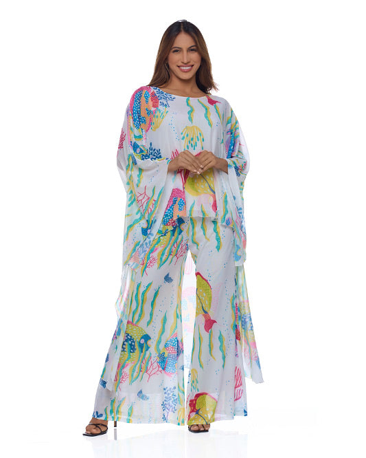 MESH KOI FISH  PALAZZO PANT