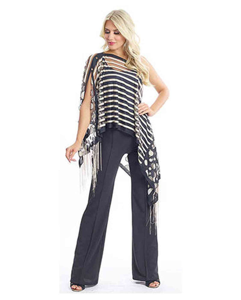 KOKOMO UNLIMITED DOTS & STRIPES 7-WAY SCARF-GOLD