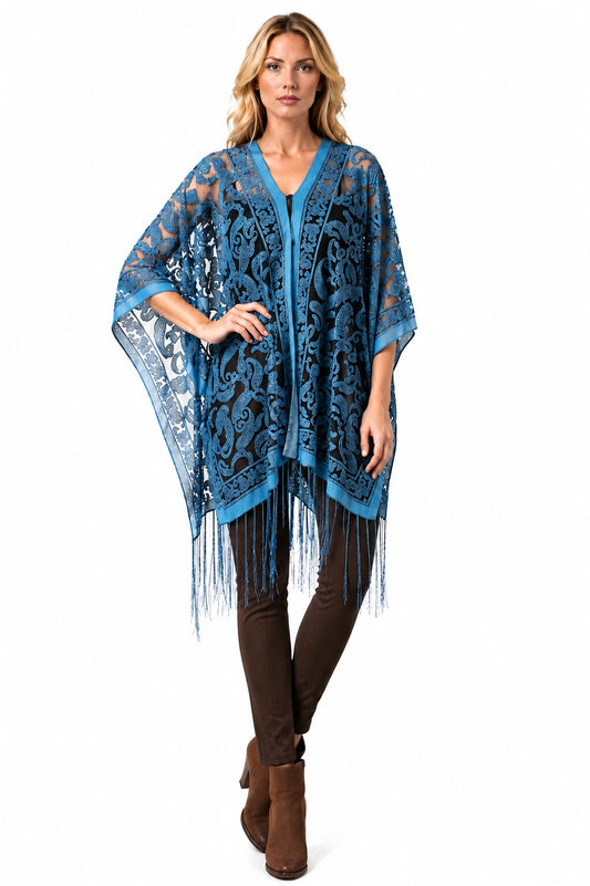 KOKOMO UNLIMITED PAISLEY 7-WAY SCARF-DENIM