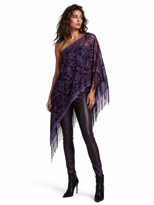 KOKOMO UNLIMITED PAISLEY 7-WAY SCARF-VIOLET
