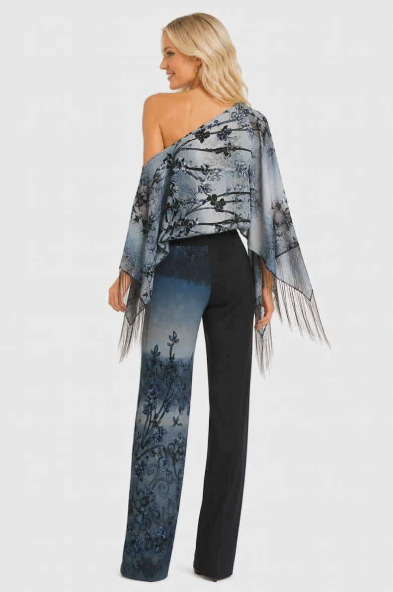 KOKOMO UNLIMITED SCROLL FLOWER 2PC 7-WAY SCARF/ PANT SET