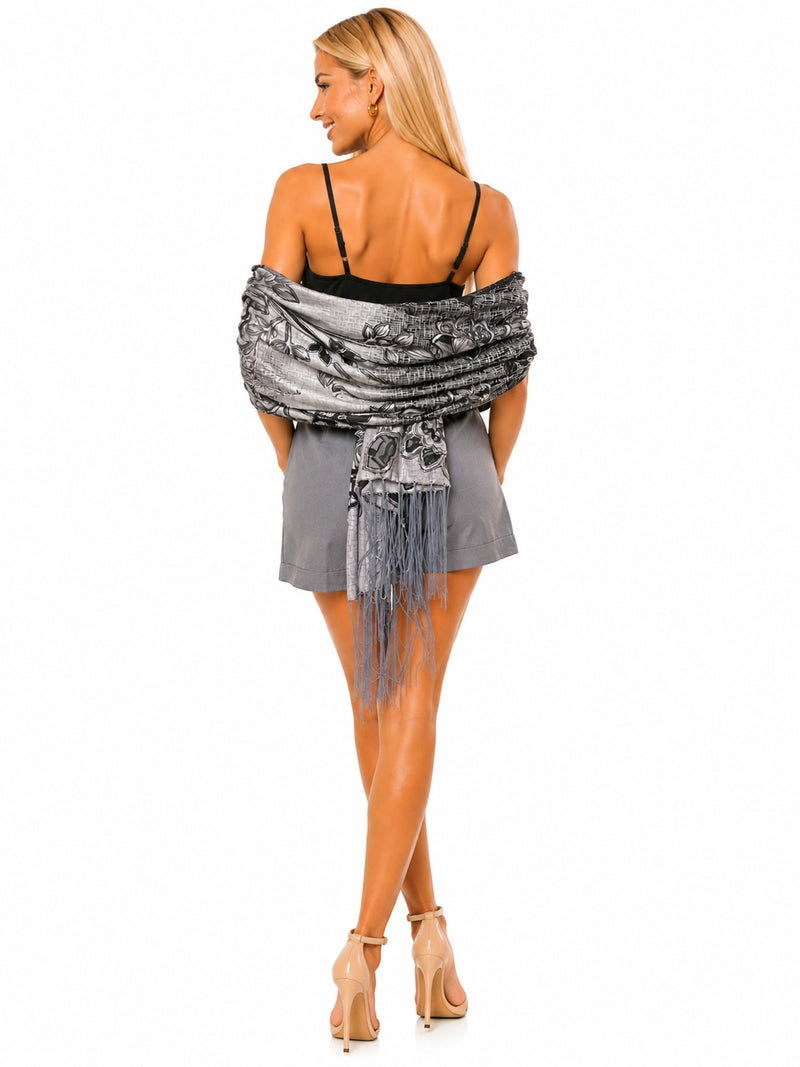 SCROLL FLOWER 7-WAY SCARF