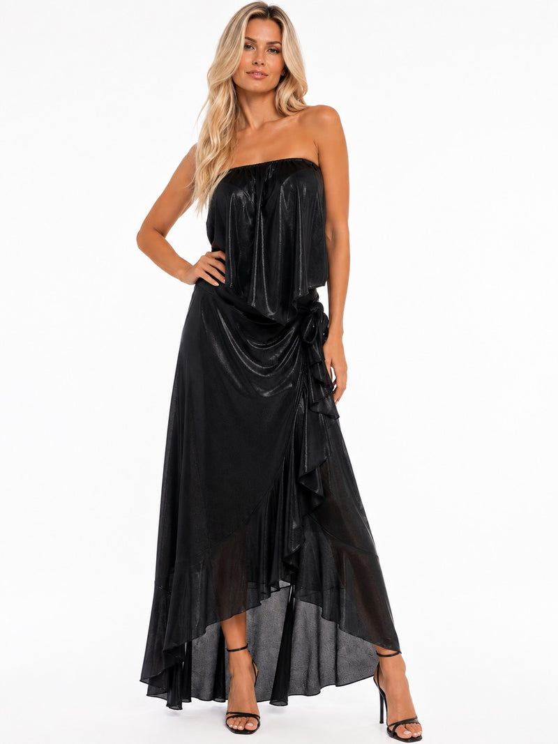 PARTY RUFFLE WRAP SKIRT