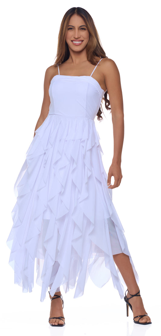 DREAM RUFFLE MESH DRESS