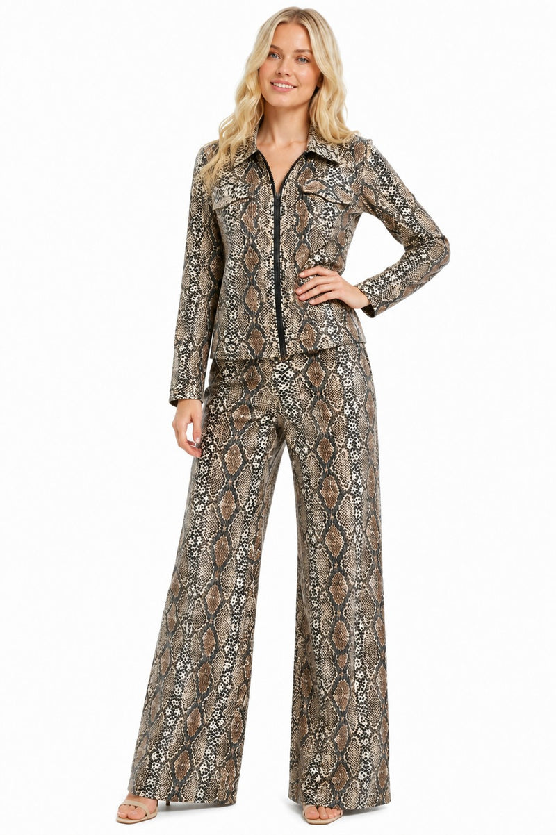 SEQUIN-FOIL PALAZZO PANTS