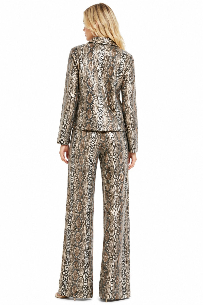 SEQUIN-FOIL PALAZZO PANTS