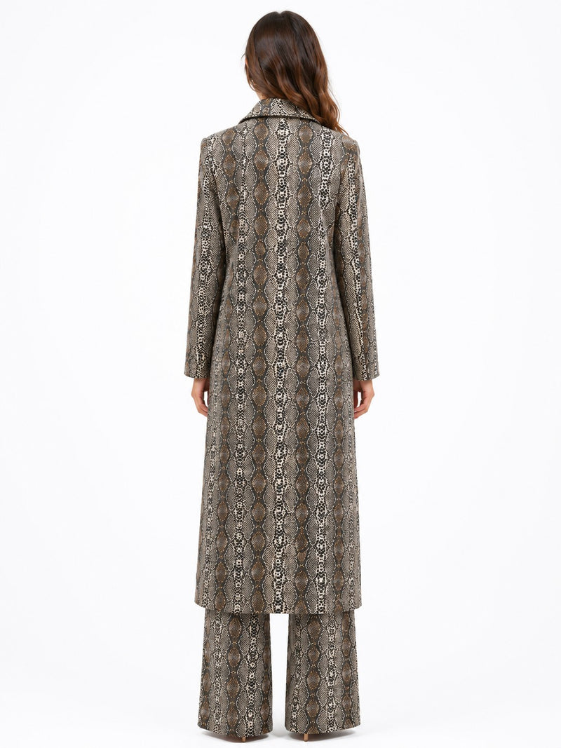 LONG SLEEVE SEQUIN-FOIL DUSTER JACKET