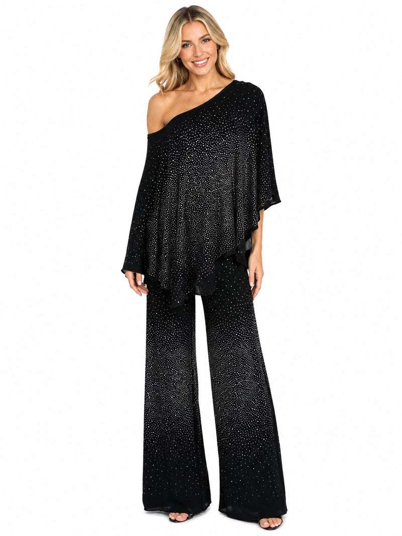 RHINESTONE  7-WAY SPLASH V-POINT TUNIC