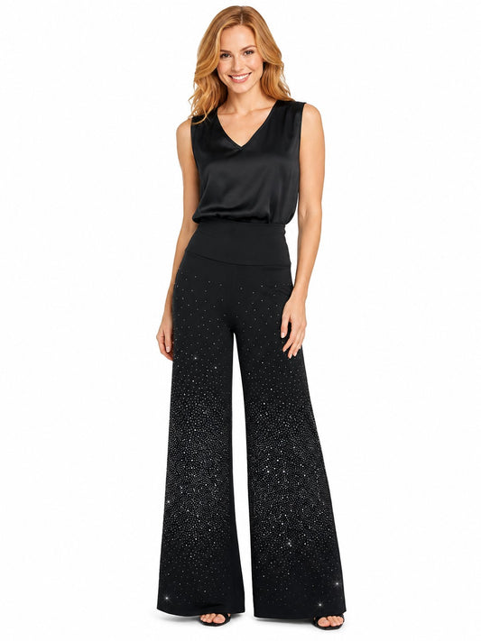 RHINESTONE SPLASH PALAZZO PANTS