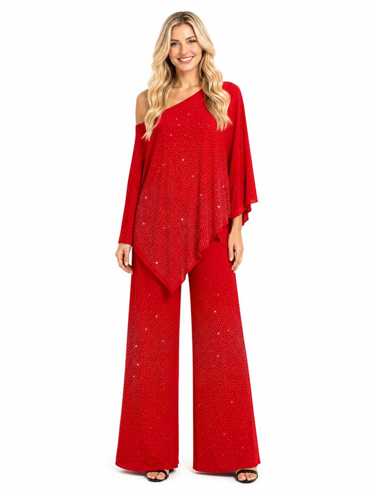 RHINESTONE  7-WAY SPLASH V-POINT TUNIC