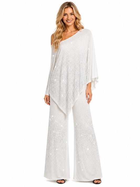 RHINESTONE  7-WAY SPLASH V-POINT TUNIC