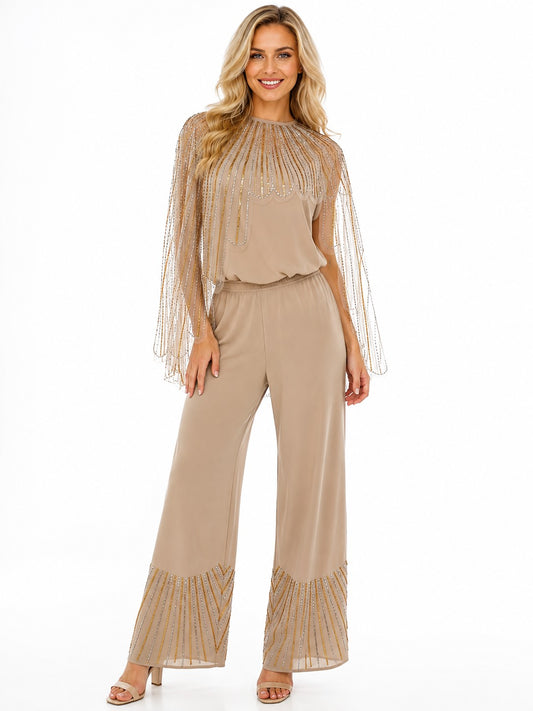 MESH RHINESTONE PANT