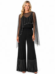 MESH RHINESTONE PANT