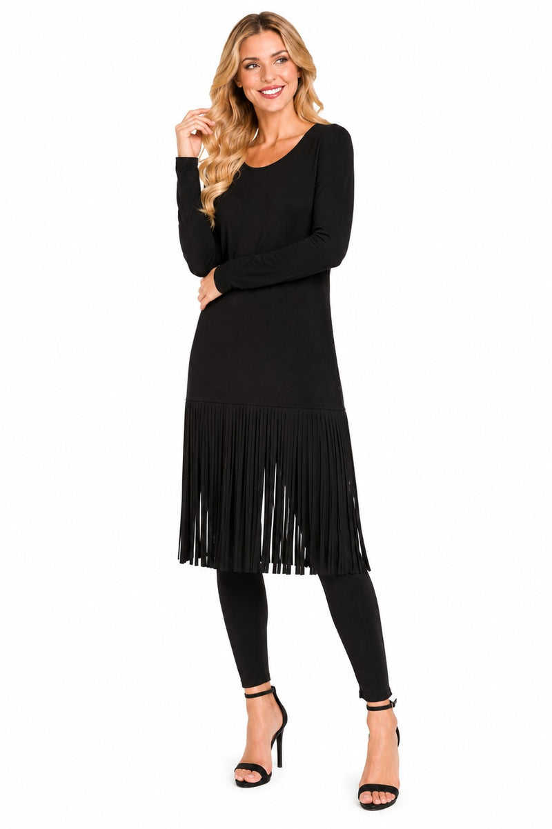 LONG SLEEVE FRINGE TUNIC