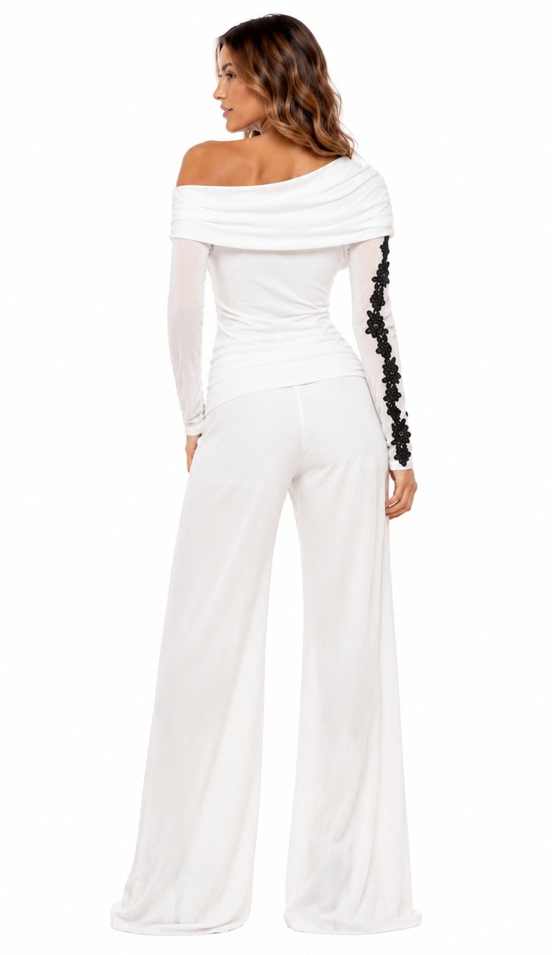 FLORAL FANTASY ASYMMETRICAL TOP