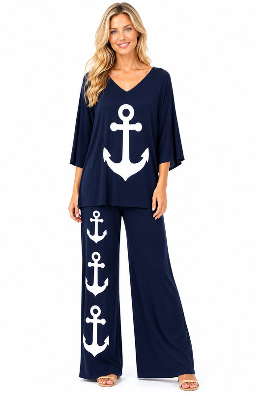 NAUTICAL PALAZZO PANT