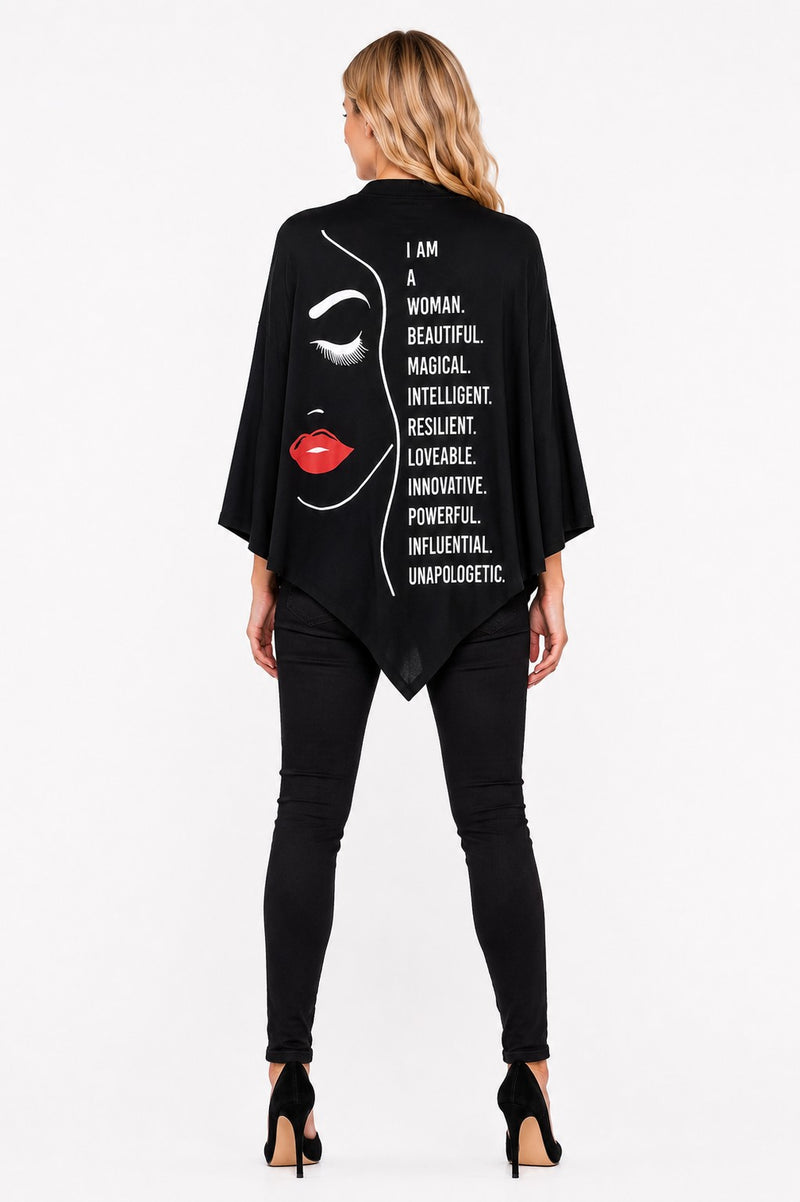 WOMAN SHAWL WRAP JACKET