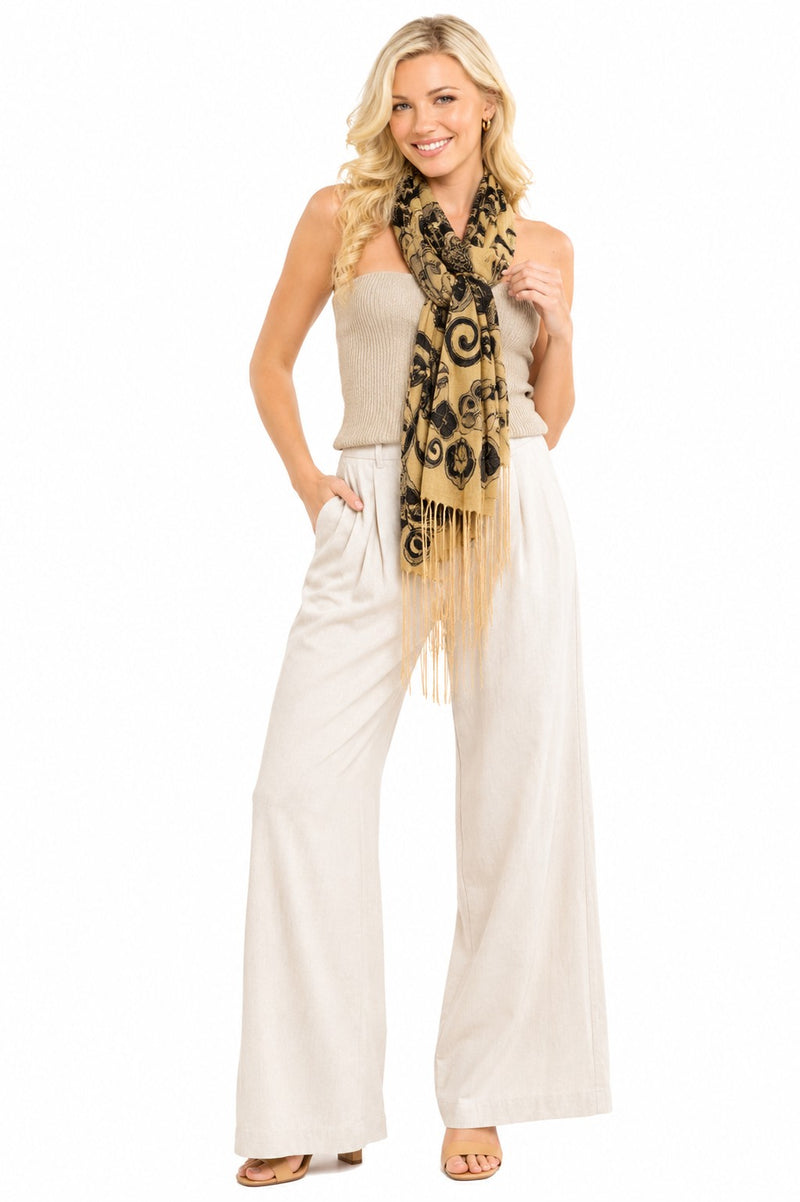 SCROLL FLOWER 7-WAY SCARF