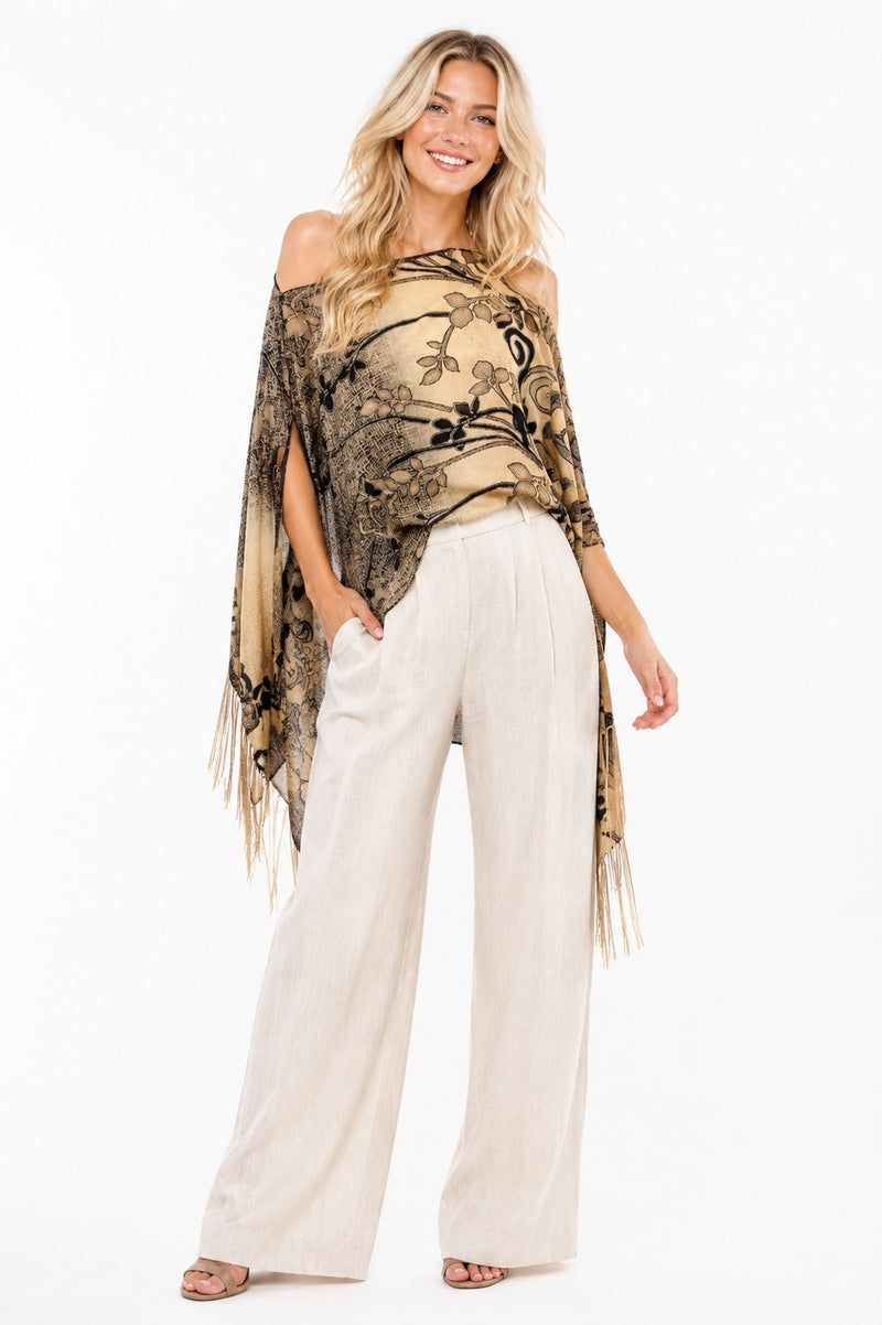SCROLL FLOWER 7-WAY SCARF